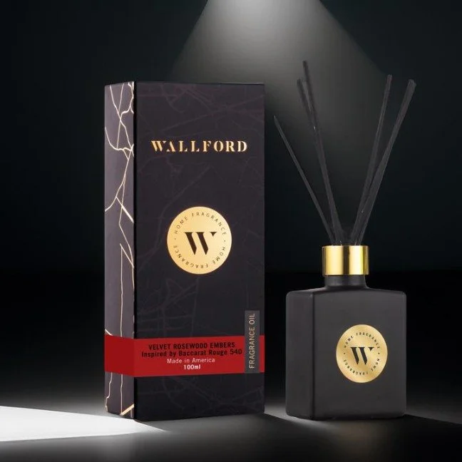 VELVET ROSEWOOD EMBERS INSPIRED BY BACCARAT ROUGE 540 REED DIFFUSER Wallford Fragrances